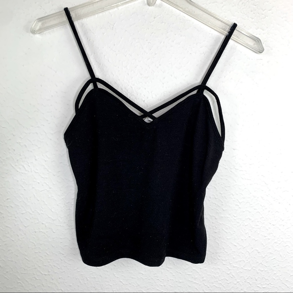 Forever 21 Black Soft Crop Top C222 g3